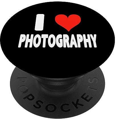 Ich liebe Fotografie - Herz - Kamerafrau Fotos Kamera Hobby PopSockets mit austauschbarem PopGrip
