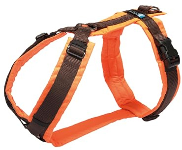 ANNYX Brustgeschirr Protect - Leuchtorange/braun Gr. S