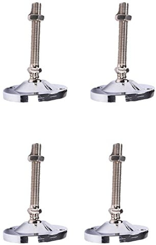 4 Pieces of Silver Alloy Cups, Adjustable, Strong Load Capacity, Resistance, Suitable for Machine Tools, Wardrobes, Cabinets, Production Workshops, Machine Equipment