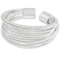 NicoWerk Ring Silber 925 Damen – Breiter, eleganter Silberring Damen 925 Silber mit Struktur, gewickelt, Schmuck für Frauen, verstellbar - SRI1004
