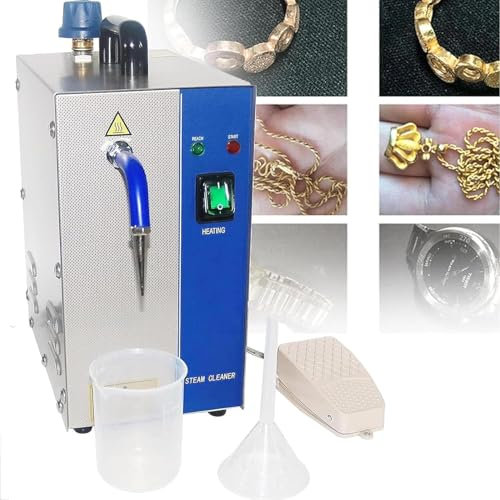 Stainless Steel Jewelry Steam Cleaner, 1300W/2200W Gem Washer, Gold and Silver Jewelry Steam Cleaning Machine, 135℃ Steam Temperature, Goldsmith Equipment For Home Industrial,2l