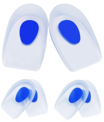 4pack-Gel Heel Cups for Mens SportTraction Shock Absorbing Lightweight/Mens Heel Cups for Heel Pain Sensitive Heels, Ankle Pain, Plantar Fasciitis, or Heel Spurs (Men 13-15.5)