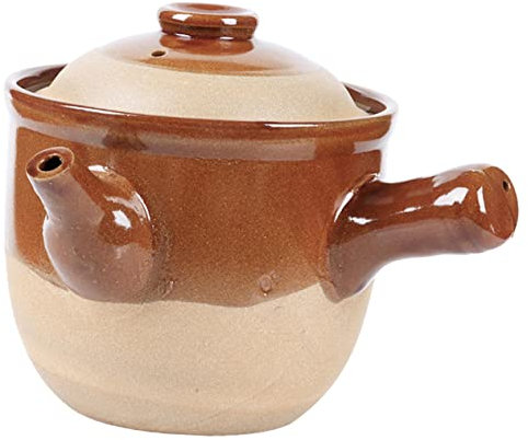 Ciieeo Small 3l Chinese Clay Casserole Pot Stew Pot Half-glazed Ceramic Medicine Cooking Suitable for Slow Simmering and Herbal Decoction in Kitchen