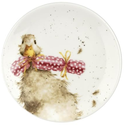 440s Wrendale Designs Porzellan Dessert-Teller Weihnachts-Ente ca. 16,5cm D | WP-WNB3994-XW-E