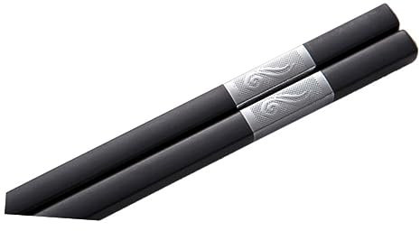 MOTHNUR 10pares of Alloy Stainless Steel Auspicious Chinese Style Chopsticks Ruyi Dishwasher Safe Elegant and Finish