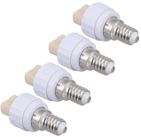 Artibetter 4 Stück Lampensockel Konverter E14 zu G9 aus Metall und Kunststoff Kompakter Lampenadapter für Einfache Glühbirnenumwandlung im Haushalt