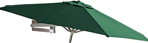 ARDZLALS Parasol de terrasse de 8 Pieds/2,5 m - 95% Polyester avec Protection UV, Parasol de Jardin Mural étanche avec mécanisme d'inclinaison, 8 Baleines et Poteau en métal