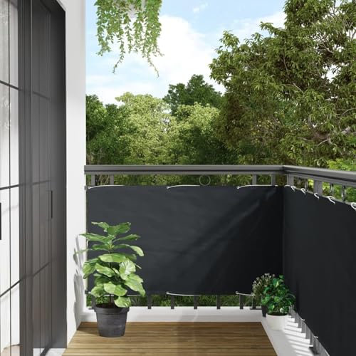 Xichuzi Toldo para balcón, Malla Protectora Balcon, Malla De Ocultacion, para Cubrir Vallas, Tela Ocultacion Jardin, Tela Oxford Gris Antracita 75x500 cm