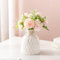 SilverChry Vasi in Ceramica Bianca- Vasi Moderni Decorativi con Motivo a Goccia d'Acqua, Vase da Interno Eleganti per Decorazioni da Tavola, Matrimoni, Inaugurazione Della Casa
