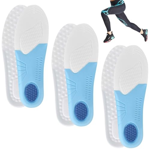3 Paia Solette per scarpe per bambini, soletta in memory foam, inserti per scarpe sportive tagliabili, comodi cuscinetti di ricambio per ammortizzazione (34-37)
