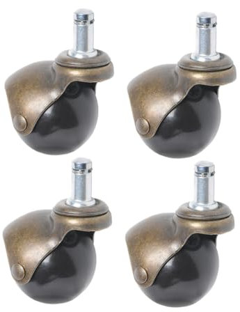 PRETYZOOM 4pcs Ball Caster Swivel Caster Wheel Antique for Furniture Office Chair Use in Home Office