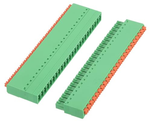 sourcing map 1 Set 24-Pin 3.81mm/0.15 Passo PCB Montaggio A Vite Morsettiera Connettori Dritti Nessuna Saldatura 15EDGKN Maschio & Femmina Connettori Spina per 22-16AWG