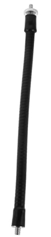 Metall Mikrofonarm mit Schwanenhals M5 1/4 Zoll Schwarz | 25cm Flexibel, für Präsentationen und Live Streaming, Einfache Montage, als Ständerteil