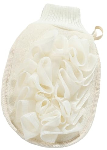 LOLIPPYY Exfoliating Bath Mitt Skin Cleaning Gloves Shower Scrubbing Mittens for Bathing for Post-shower Body Care and Gentle Exfoliation