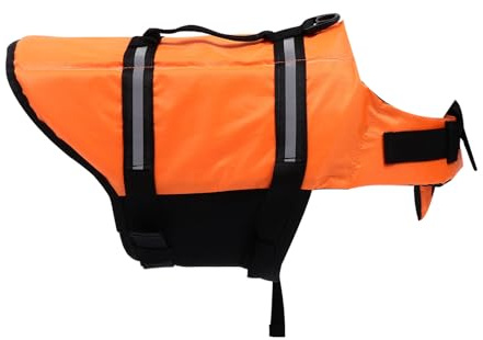 GARVALON Hundeschwimmweste für Welpen und Kleine Hunde mit Reflektierendem Streifen Verstellbarem Schnappverschluss Atmungsaktivem Material Doppelte Sicherung für Schwimmen Pool und