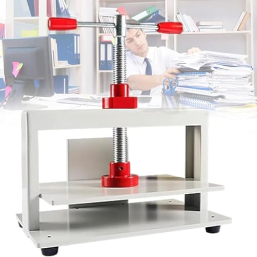 MegLob Manuelle Papierpressmaschine, Große Buchbindepresse Mit Tragbarem Griff, A3-Buchbindeklemmmaschine, Buchbinder-Glättungsmaschine Für Bürorechnungen
