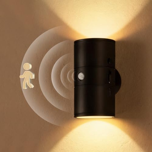 Kaezuy Steckdosenlicht mit Bewegungsmelder, LED Nachtlicht Steckdose Warmweiß 3000K, Dimmbares Steckdosenlicht für Kinderzimmer, Treppenaufgang, Schlafzimmer, Küche (Schwarz)