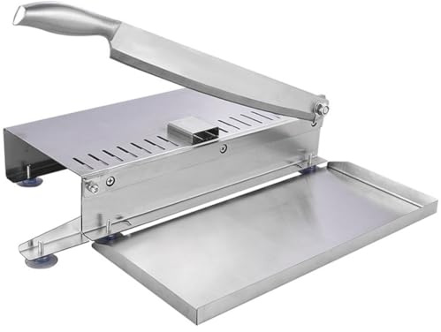 jojofuny Trancheuse à Viande Manuelle en Acier Inoxydable Réglable Coupe-Viande Polyvalent pour Bœuf Poulet Poisson Légumes Usage Domestique et Professionnel