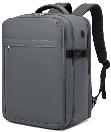 KONO Ryanair Handgepäck 40x25x20, Handgepäck Rucksack Flugzeug 20L | Leicht Reiserucksack mit 15,6 Zoll Laptopfach, Mehreren Taschen, für Herren Damen, Kabinenrucksack für Kurztrip Weekend