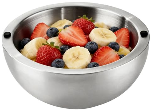 Zuppiera In Metallo - Contenitore Termico Sottovuoto Per Snack, Stampino Per Salsa Ghiacciata, Pentola Per Salsa Di Hummus, Accessorio Per L'intrattenimento A Buffet Natalizio | Piastra A Temperatura