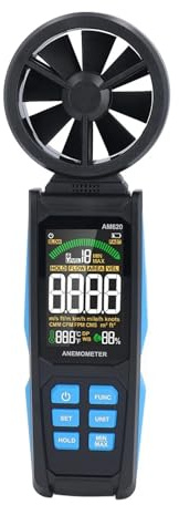 Anemometer, Digitales Anemometer, erosionsbeständig, präzises digitales Windgeschwindigkeitsmessgerät, 8 empfindliche Blätter, drehbar