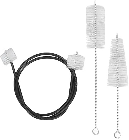 Horn Reinigungsset, 3 - teilig, Posaune Trompete Bürsten Set, Kompakt und Vielseitig - Robuste Metallgriffe, Weiche Naturborsten, Für Musiker und Instrumentenpflege