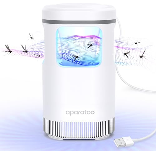 Anti Moustique, Electric Anti Mouche Powerful UV Moustiques Zapper, USB Charge Lampe Anti Moustique Interieur,180°Lumière Tueuse de Moustiques pour Indoor, Outdoor, Bedroom, Kitchen, Office