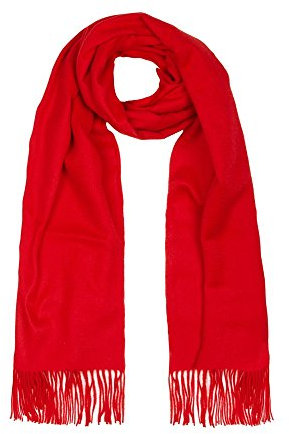 Oxfords Cashmere Reine Kaschmirstola für Damen, schlicht, Rot