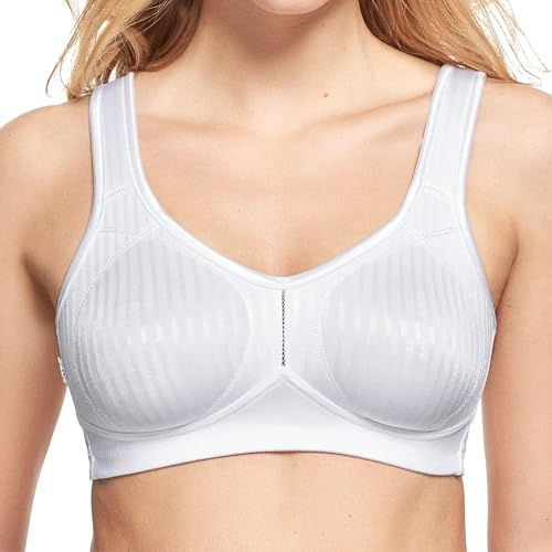 SUSA Damen BH ohne Bügel I Cremona BH 7761 I Komfort-BH mit gemoldeten Cups & Entlastungsträgern I Verstellbare Träger & Rückenverschluss I Stützender BH für optimalen Halt I Weiß, 90G
