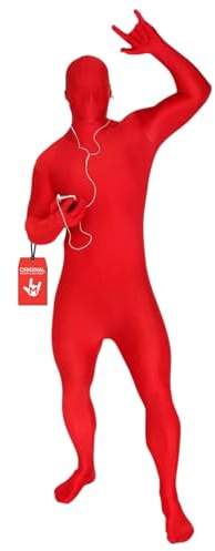 Morphsuit Helkroppsdräkt - Röd, XXL | Original Bodysuit för vuxna och barn | Super Stretch Kostym perfekt för gör-det-själv festkläder | Halloween, cosplay, maskeraddräkt | För män och kvinnor