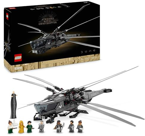 LEGO 10327 Icons Dune Atreides Ornitottero Reale, Set per Adulti da Collezione, Idea Regalo per Donna, Uomo e per Amanti dei Film di Fantascienza con 8 Minifigure tra cui Chani e il Barone Harkonnen