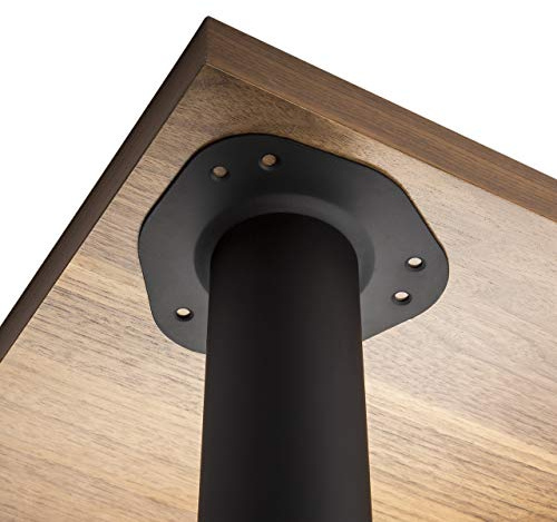 SOTECH 4er Set Tischbeine Höhe 870 mm Ø 60 mm SCHWARZ höhenverstellbar | Tragkraft bis 75Kg je Fuß Schreibtischbeine Möbelbeine Tischfüße