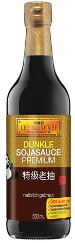 Lee Kum Kee Dunkle Sojasauce Premium – Würzsauce auf Sojabasis – 3 x 500 ml