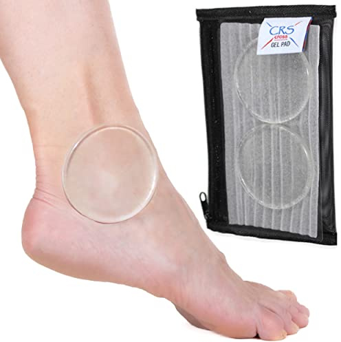 CRS Cross Gel Discs. 4 inch Body Ankle Gel Pads Gel Discs. Premium Cushion and Protection for Ice Skates, Hockey, Roller Skating, Inline, Hiking, Riding, and Ski Boots.