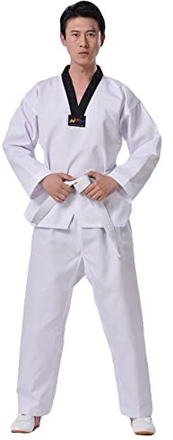 G-LIKE Taekwondo Anzug Uniform Outfit - Kampfsport Judo Gi Aikido Keikogi Karate Kung Fu Training Wettkampf Kleidung Jacke Hose Set Freier Gürtel für Männer Frauen Kinder (190 cm)