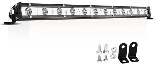 Willpower 13'' 33CM Led Arbeitsscheinwerfer Bar, 60W Flutlicht Zusatzscheinwerfer 12V 24V für Offroad Auto Traktor SUV UTV ATV