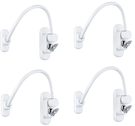 4PCS Kindersicherung Fenster Sicherheit Schloss, 18cm, Sicher & zuverlässig | Baby Kinder Sicherer Kabelverschluss für öffentliche und gewerbliche Anwendungen zu Hause mit Schraubenschlüsseln