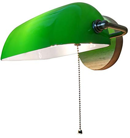 Lampe de banquier Applique murale avec interrupteur Lampe de lecture murale Lampe de table de bureau Lumière de bibliothèque Lampe de salon Applique vintage des années 1920 Lampe de chevet de chambre