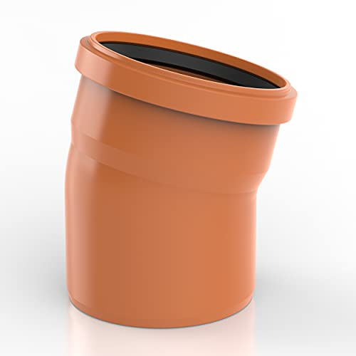 AUPROTEC KG Rohr Bogen DN110 Kanalrohr Abwasserrohr Rohrbogen 15° 1 Stück