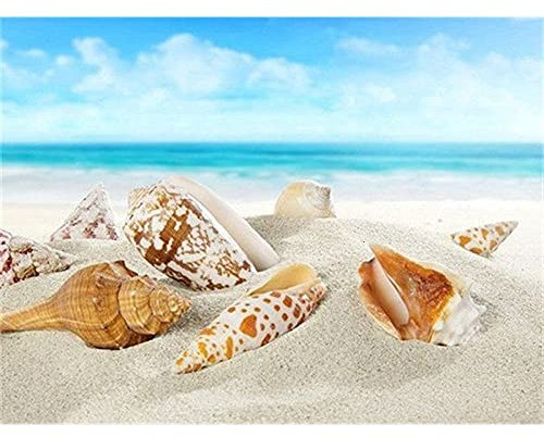 Zdklfm69 Peindre par Nombre Peinture par numéro Kits de Coquille de Sable Bricolage Peinture Abstraite par numéro sur Toile décor à la Maison numérique Peinture à la Main décorer 40x50cm