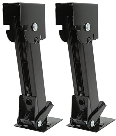 Jack Stabilizzatore per Rimorchio 2 Pezzi, Gamba Telescopica per Camper con Carico Massimo 650 Libbre, Regolabile da 290 Mm a 455 Mm, Asta Oscillante per Camper per Camper con