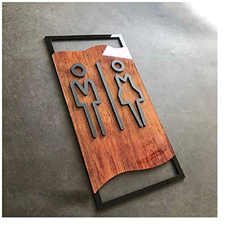 Letrero para inodoro, letrero para puerta de baño, letrero para inodoro, placa de número de casa, para Wc, pegatina de pared, letrero para baño, placa de dirección (3)