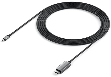 SATECHI USB-C auf HDMI 2.1 Kabel, 8K@60 Hz, 4K@120 Hz | Thunderbolt 3/4, für MacBook Air/Pro/Neo, iPad Air/Pro und iPhone