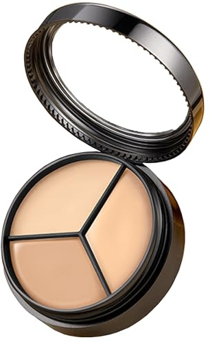Brand Full Coverage Palette - 3 Color Cream Contour Concealer for Dark Circles, Under Eye Concealer Colour Corrector, Hydrating Brightener Long Lasting Tattoo Cover up Foundation