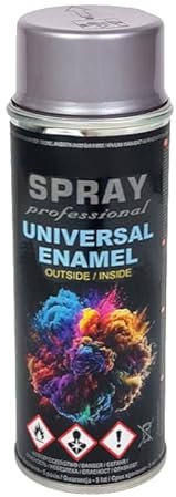 VE-INDUSTRIES Lackspray nach RAL Spraydose 400ml Buntlack für Holz, Metall (Telegrau - RAL7046)