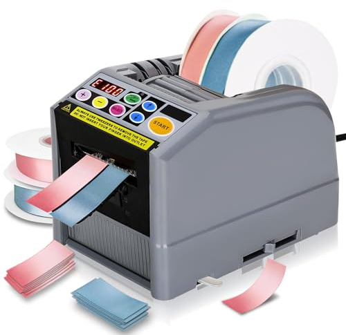 Erogatore Automatico per Nastro Adesivo, Macchina per il Taglio del Nastro con Funzione Manuale e Automatica, Taglianastro Elettrico per Nastro Adesivo, Dispenser per Taglio Larghezza 6-60mm Lunghezza