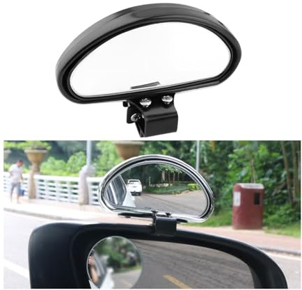 CGEAMDY Toter-Winkel-Rückspiegel, Toter Winkel Spiegel Auto Blind Spot Spiegel, Auto Sicherheits Hilfsspiegel, Universal Coach Spiegel HD Einstellbare Rückspiegel Für Alle Arten Fahrzeugen(Schwarz)