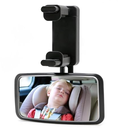 Miroirs pour pour voiture, rétroviseurs de voiture pour bébé pour siège arrière, rétroviseurs de siège de voiture orientés à 360 degrés, miroirs de voiture essentiels pour bébé, installation