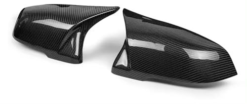 Auto Rückspiegel Abdeckung Für Serie 1 2 3 4 X 220i 328i 420i F20 F21 F22 F23 F30 F32 F33 F36 X1 2 stück Rückspiegel Abdeckung Kappe Spiegelkappen(Carbon Grain Black)