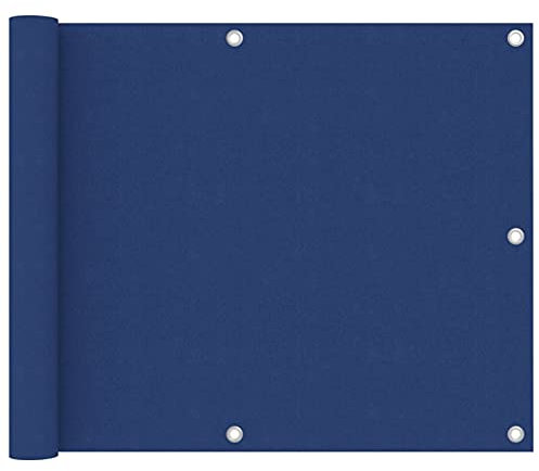 Buzaza Balkon-Sichtschutz Terrassen Sichtschutz Blackout Shade Terassensichtschutz Sichtschutz Garten Blau 75x600 cm Oxford-Gewebe
